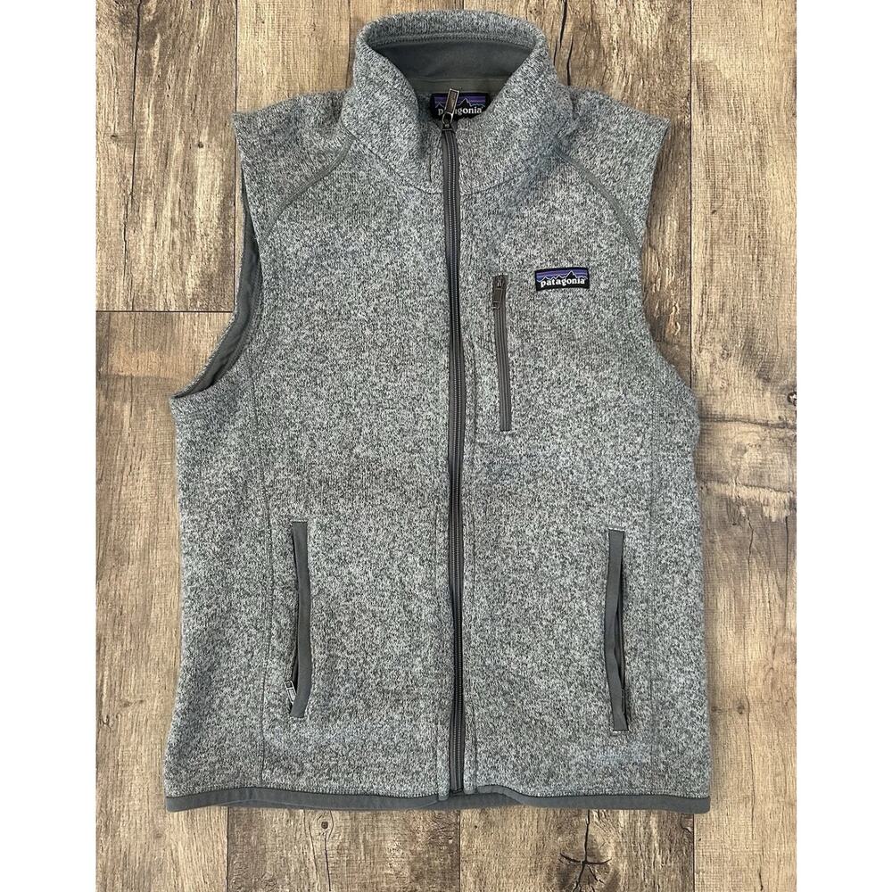 Patagonia Men’s Small Gray Better Sweater Fleece Vest Full Zip Workwear Travel - Picture 3 of 5